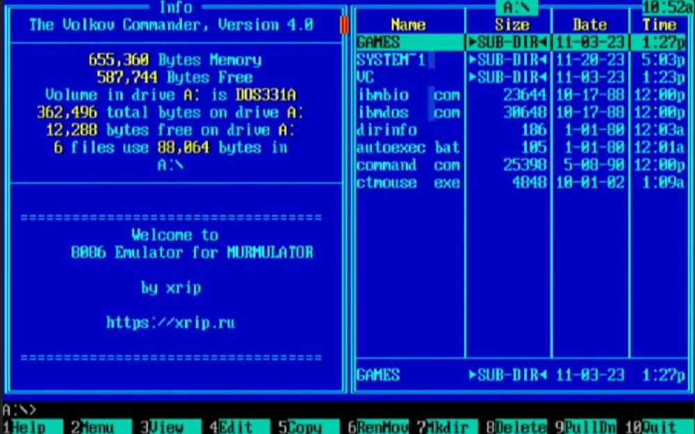 
pico-xt — old good PC/XT on Murmulator
