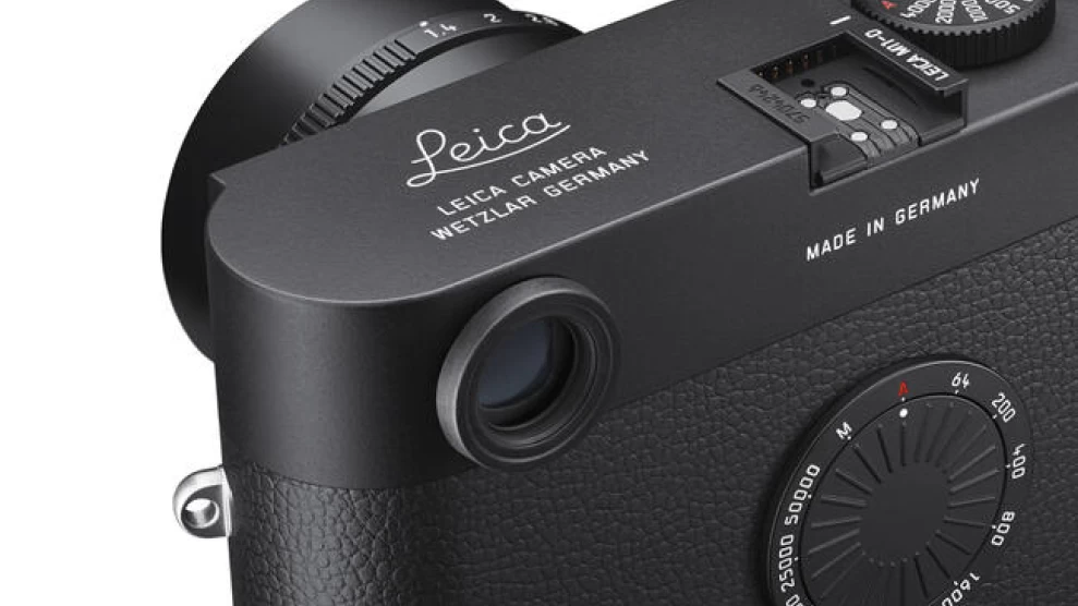 Leica introduced a digital camera without a display, front view with lens