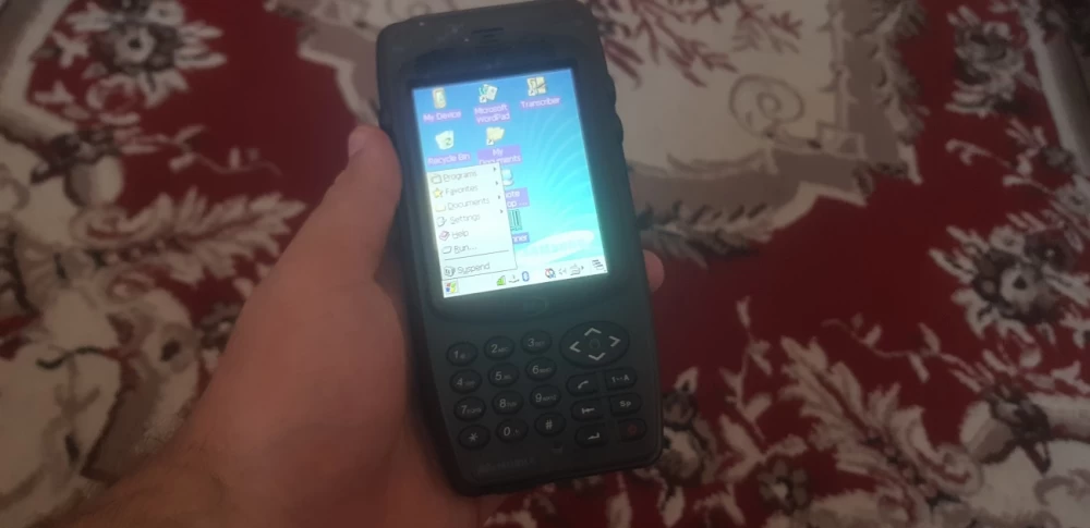 Industrial device with installed emulator and Wolfenstein 3D game