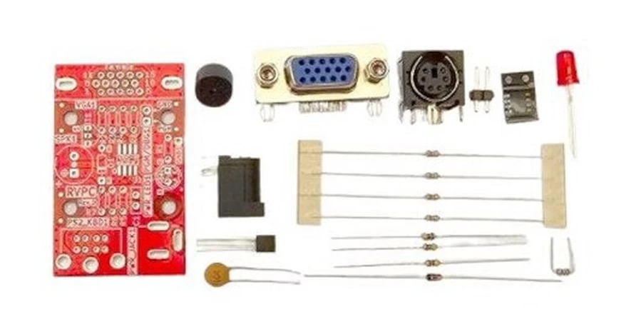
A compact single-board computer Olimex RVPC with a RISC-V processor, demonstrating the capabilities of connecting to a network and external devices.
