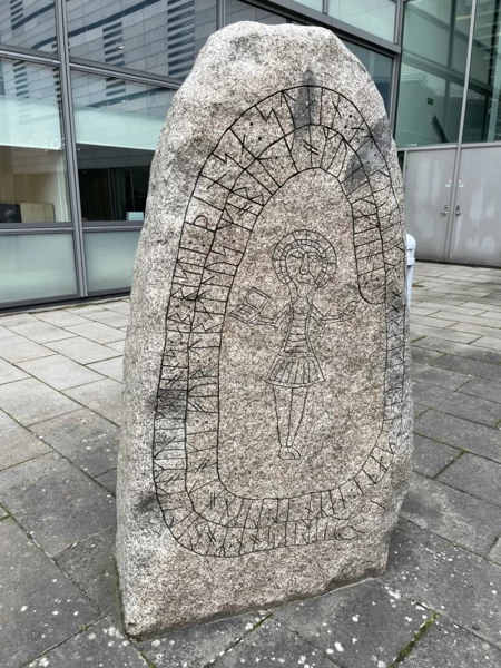 Harald I Bluetooth's stone near the Ericsson building in Lund