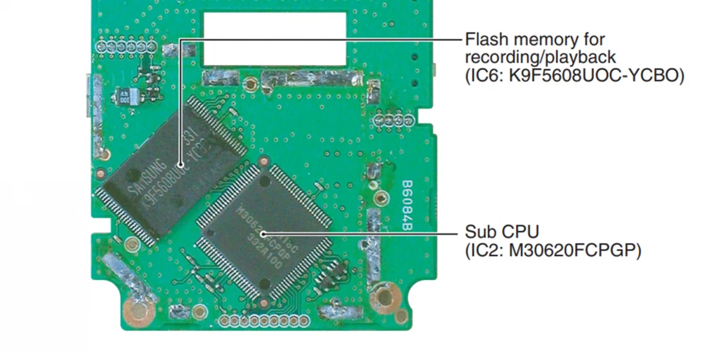 Icom IC-R20 digital voice recorder board, 