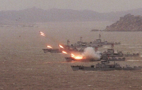 Footage of exercises after Pelosi's visit