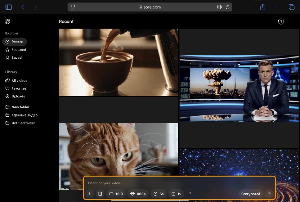Video examples created with Sora from OpenAI
