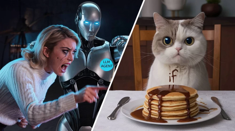 LLM Agents vs. a cat with IF ( IF ( IF ) ) ) in the code