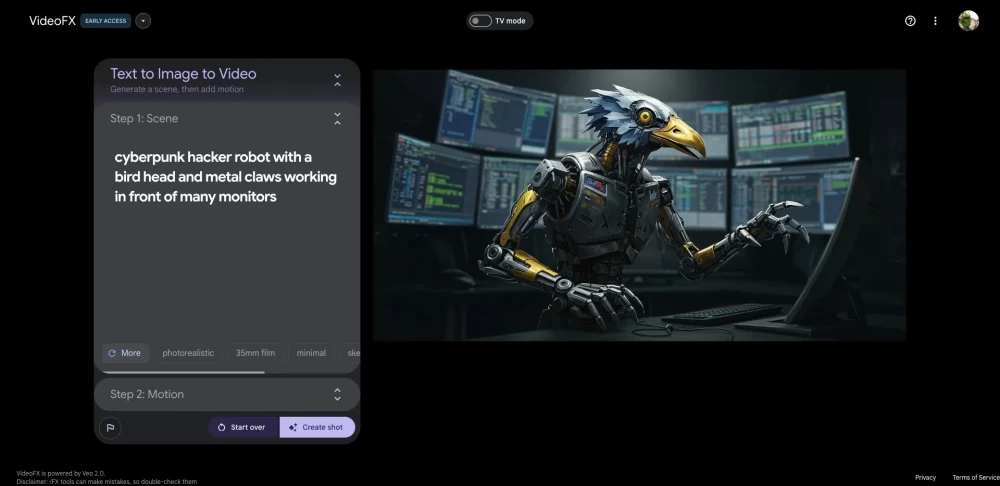 

Presentation of Veo 2.0 at the Google conference

