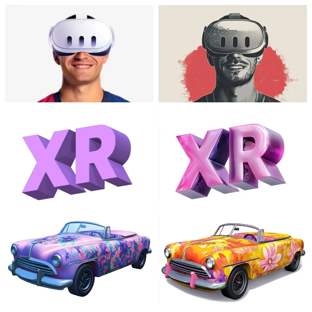 In Midjourney you can work not only with the images generated in it, but also upload your own, and then edit them: remove or add details, change lighting, environment, recolor or retexture. I tested recolor and retexturing.