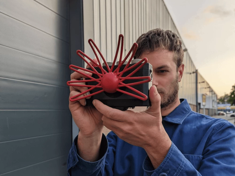 A camera without a lens that uses Stable Diffusion to create realistic images