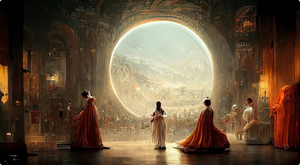 
An image of a designer protecting copyright on an AI-generated work.

