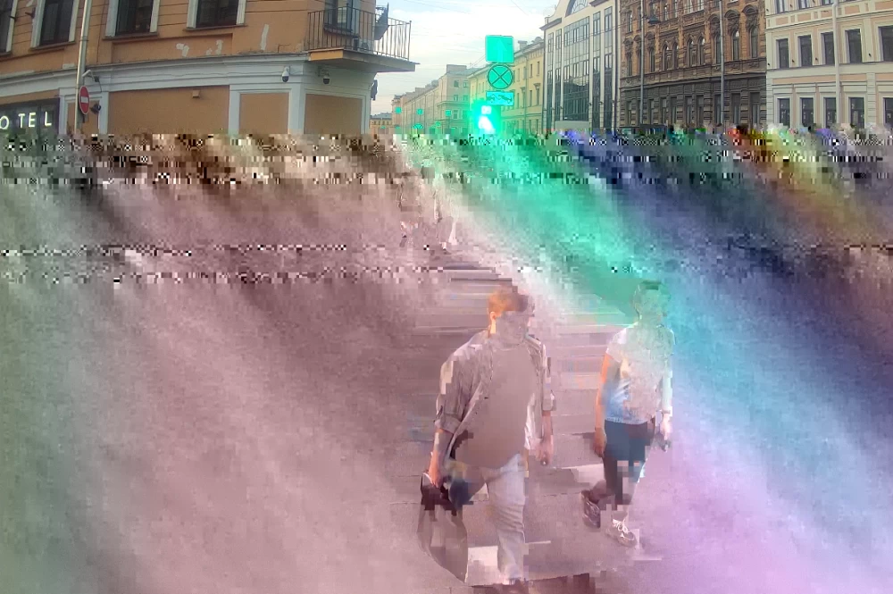 Example of an image from the camera during equipment failures