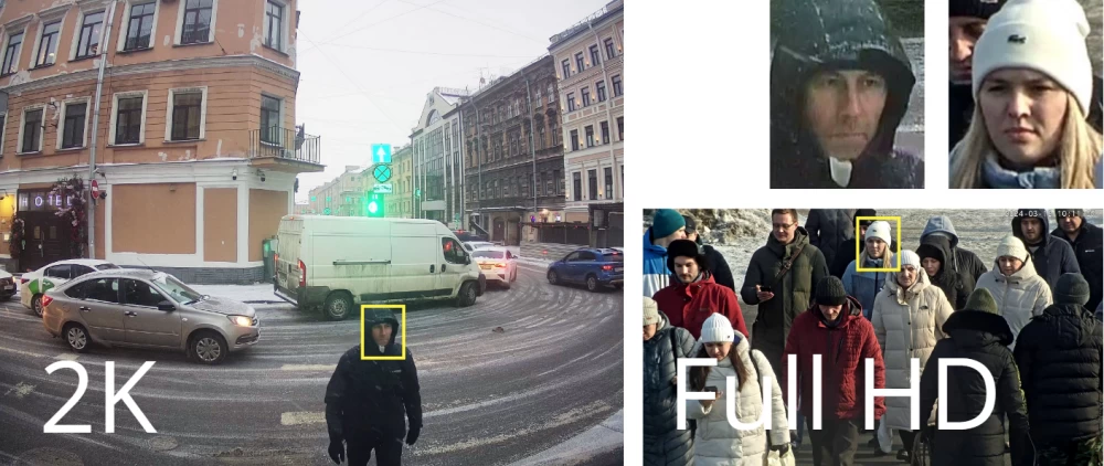 Images from 2K and FullHD cameras