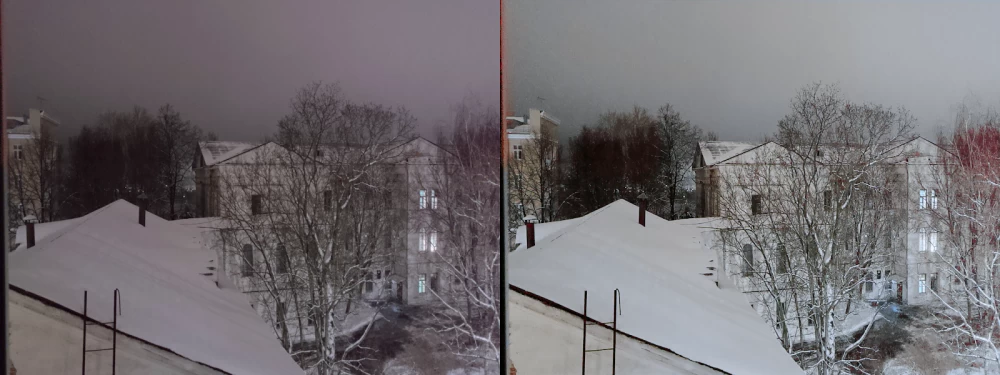   
AI in action: a mobile photo before and after enhancement with cutting-edge algorithms.  
