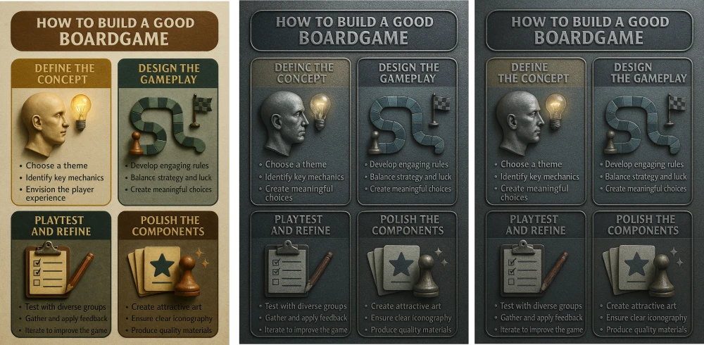 Sequential changes to the infographic according to requests