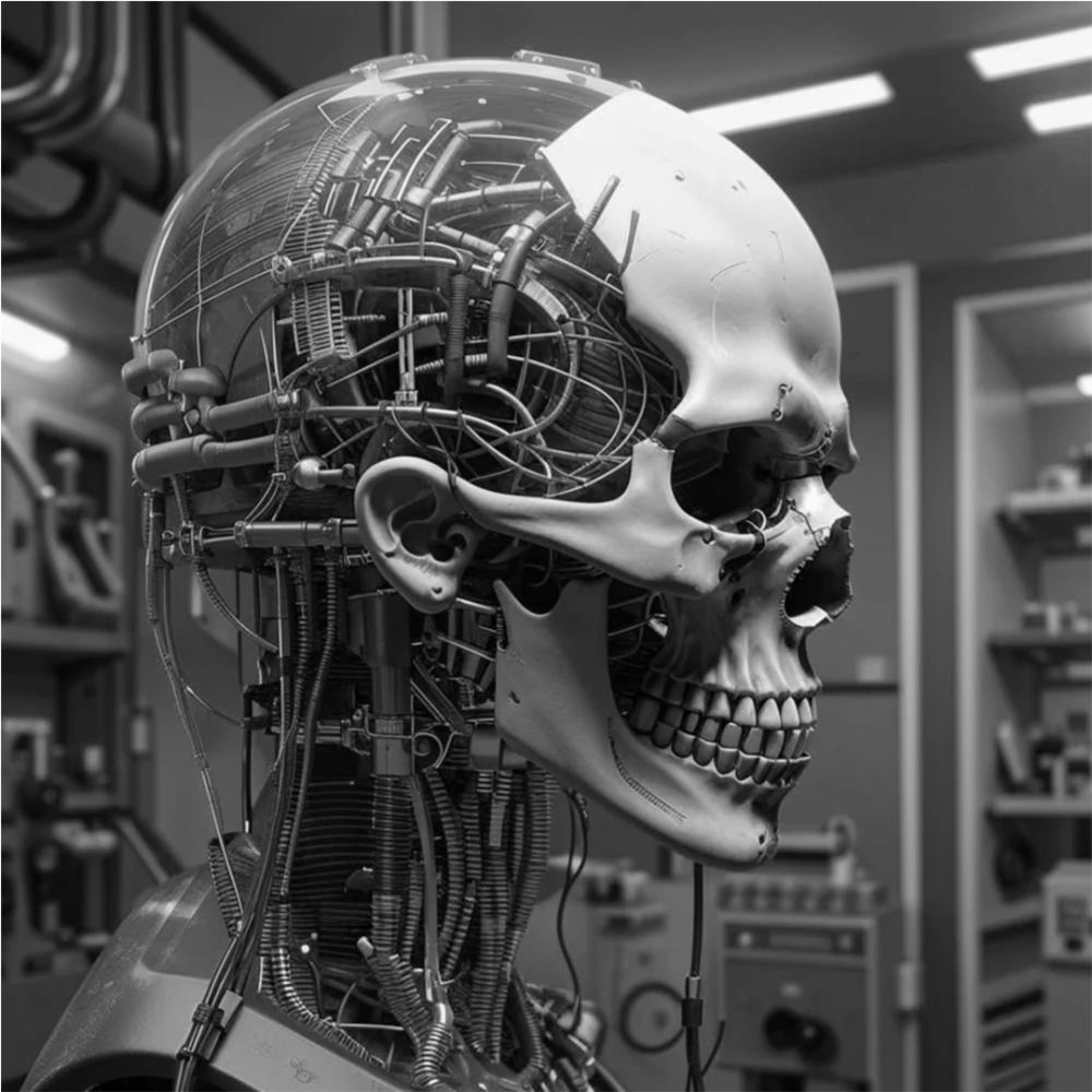 How material elements can create a sense of life in the digital world, an image where elements connect to form a structure.