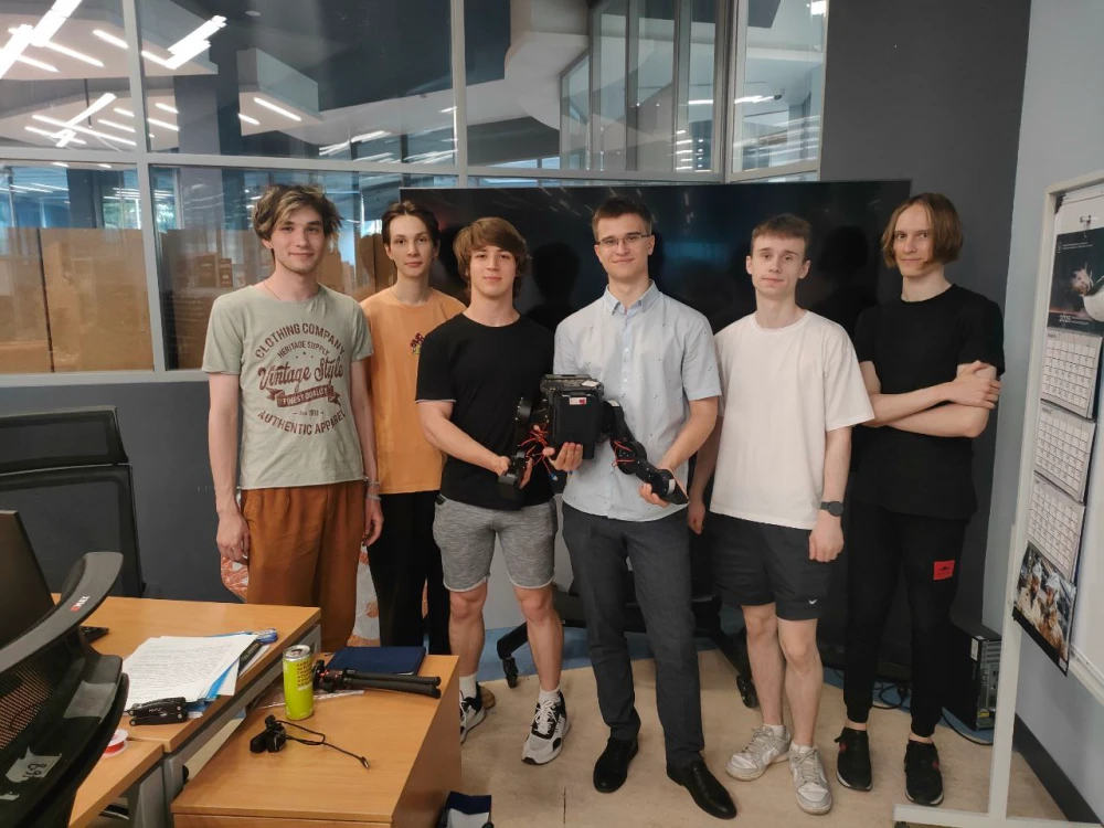 The student team at the Youth Robotics Center at Bauman Moscow State Technical University