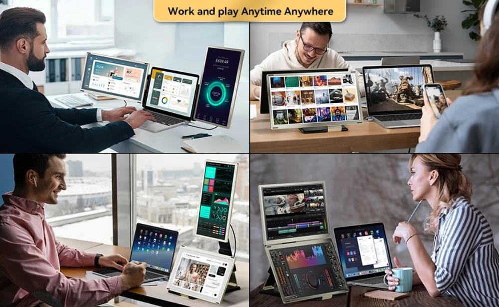 
A laptop with two screens, reminiscent of a Cheburashka
