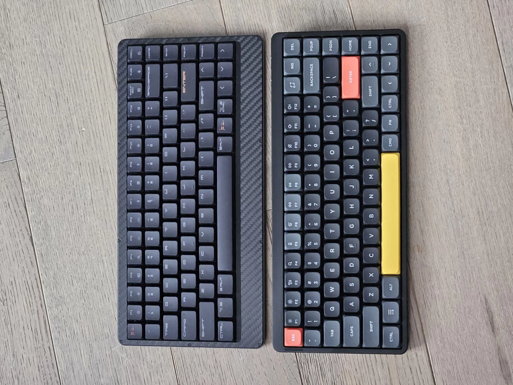 Keyboard with waterproof case and non-slip feet