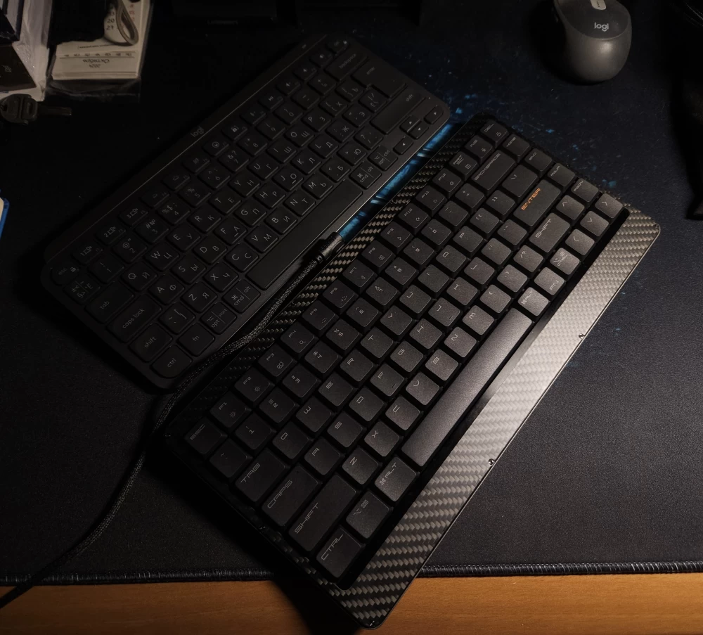 Logitech MX Keys Mini and Lofree Edge84
