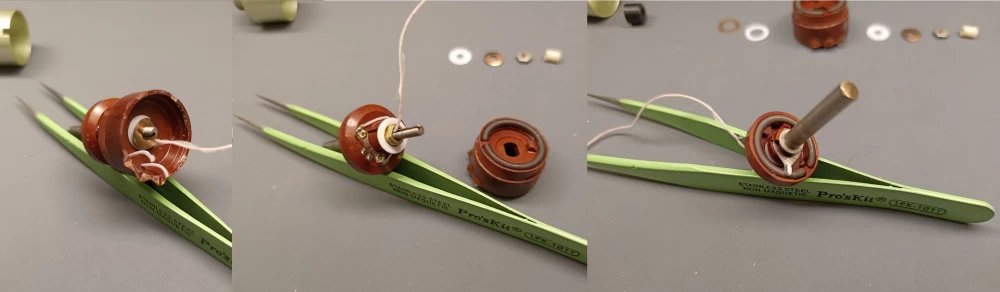 
Resistor with resistance value and accuracy marking.
