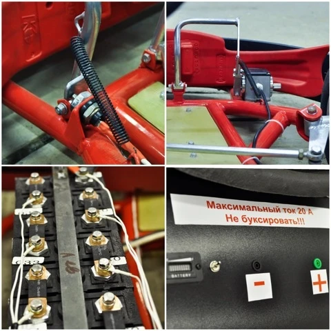 Brake and battery device