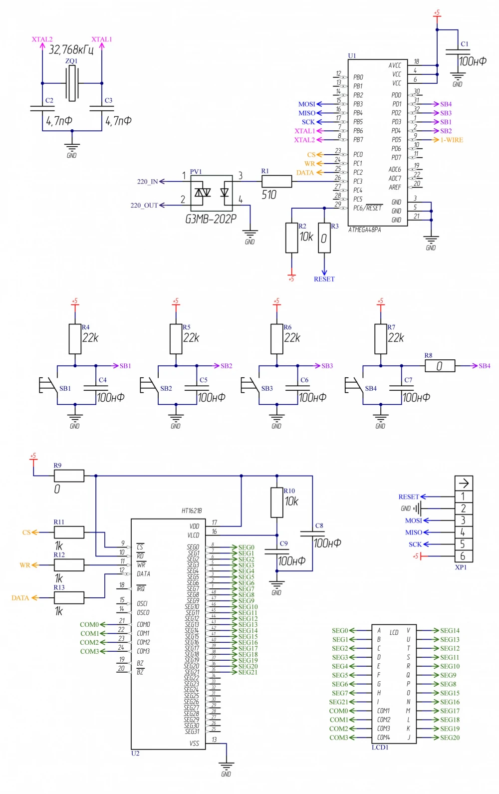 Control board schematic