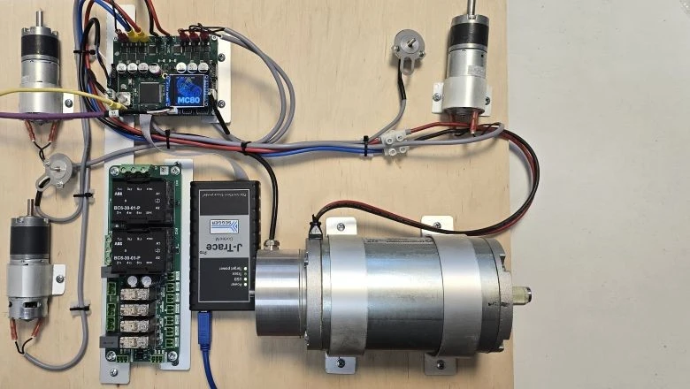 Motor controller test stand.