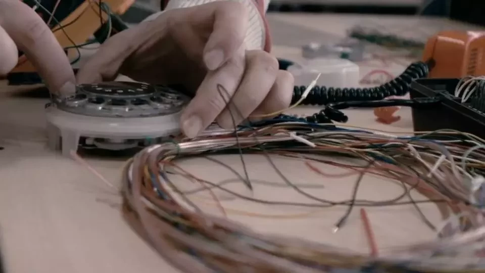 Doom gameplay on a retro dial phone
