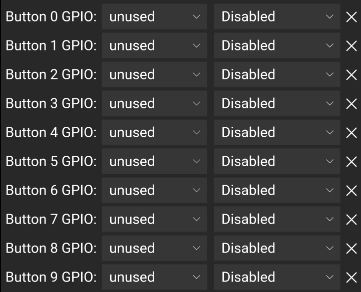 The desired 10 available pins were obtained, but in the end were not used