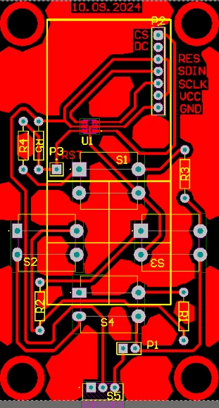 Tetris using the ATtiny10 microcontroller and LEDs.