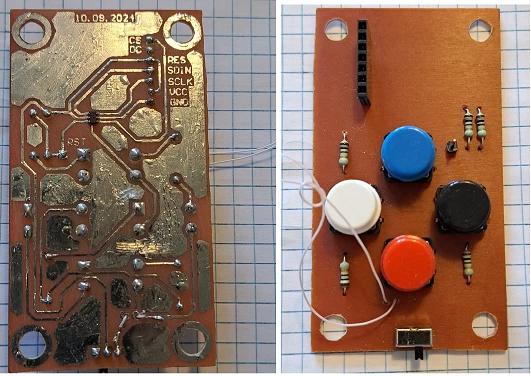 Miniature Tetris on the ATtiny10 microcontroller.