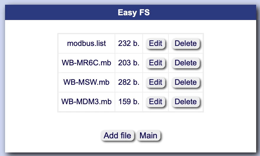 Template file manager in firmware