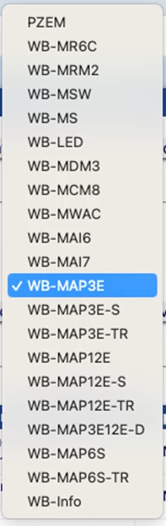 List of ready-made templates, mainly for Wiren Board modules
