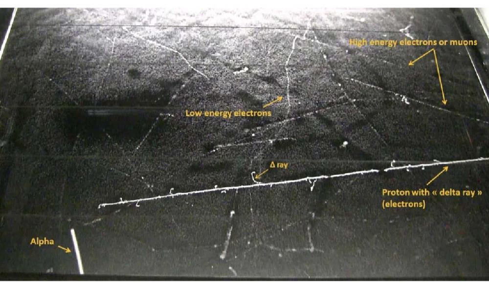 An illustration of the effect of light lensing by a massive object.