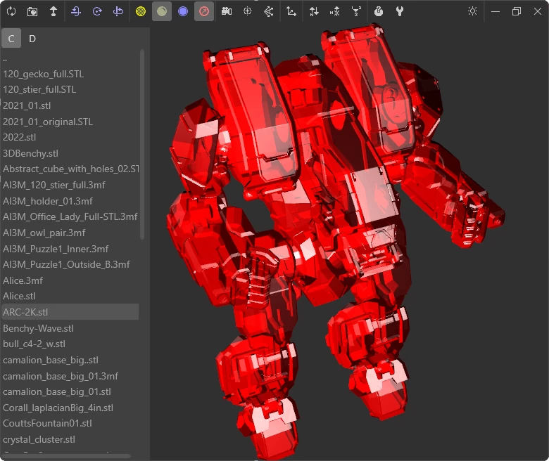 Here the main diffuse surface material is disabled, but the diffuse material of the inner sides of the model walls is enabled