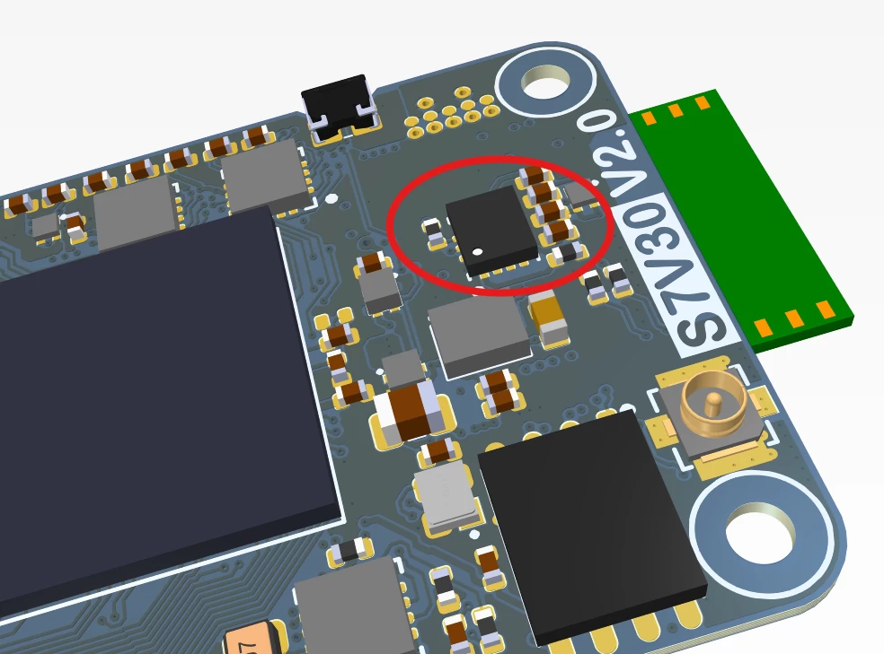 Setting up an experiment with an accelerometer and gyroscope on the S7V30 platform