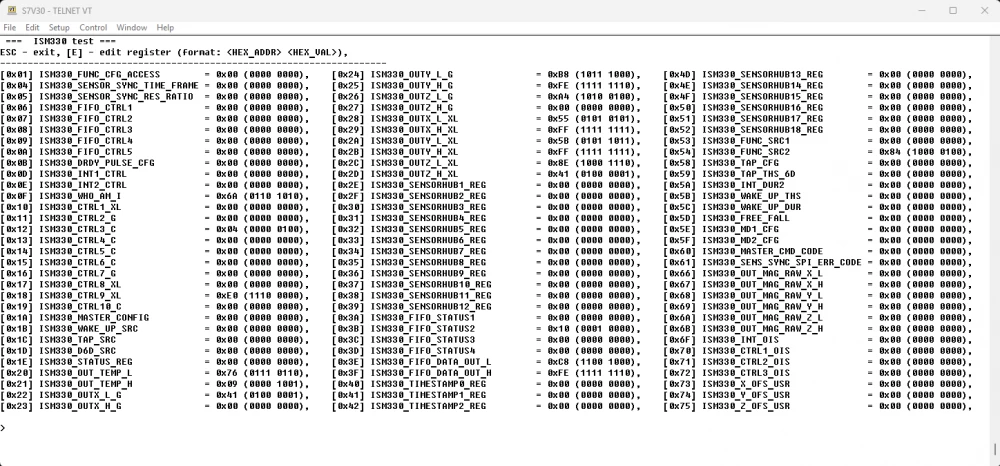 Analyzing gyroscope data on the S7V30 platform