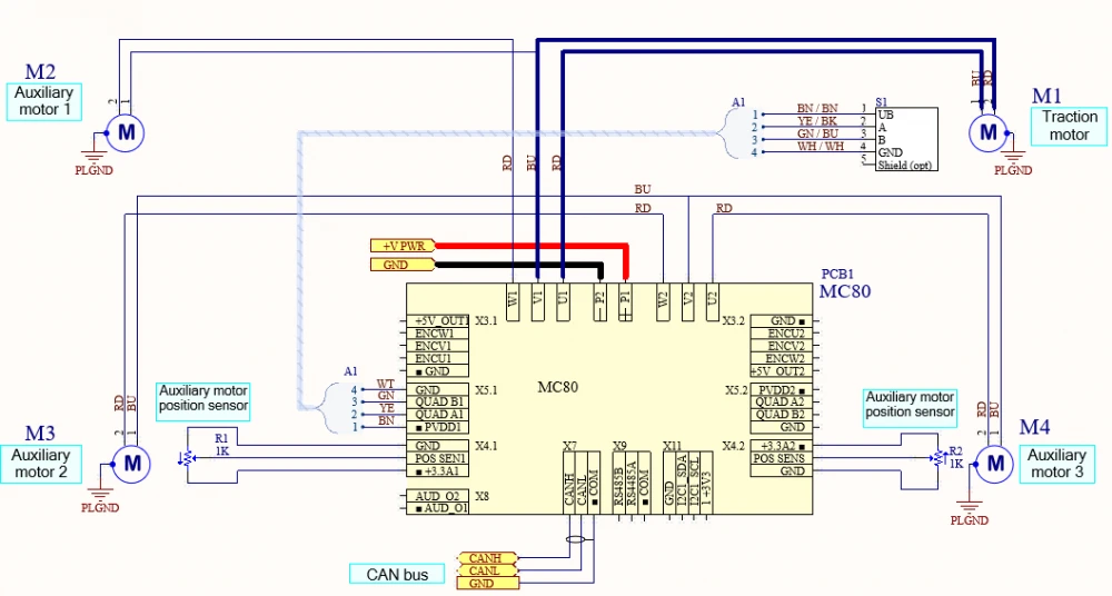 Motor connection diagram