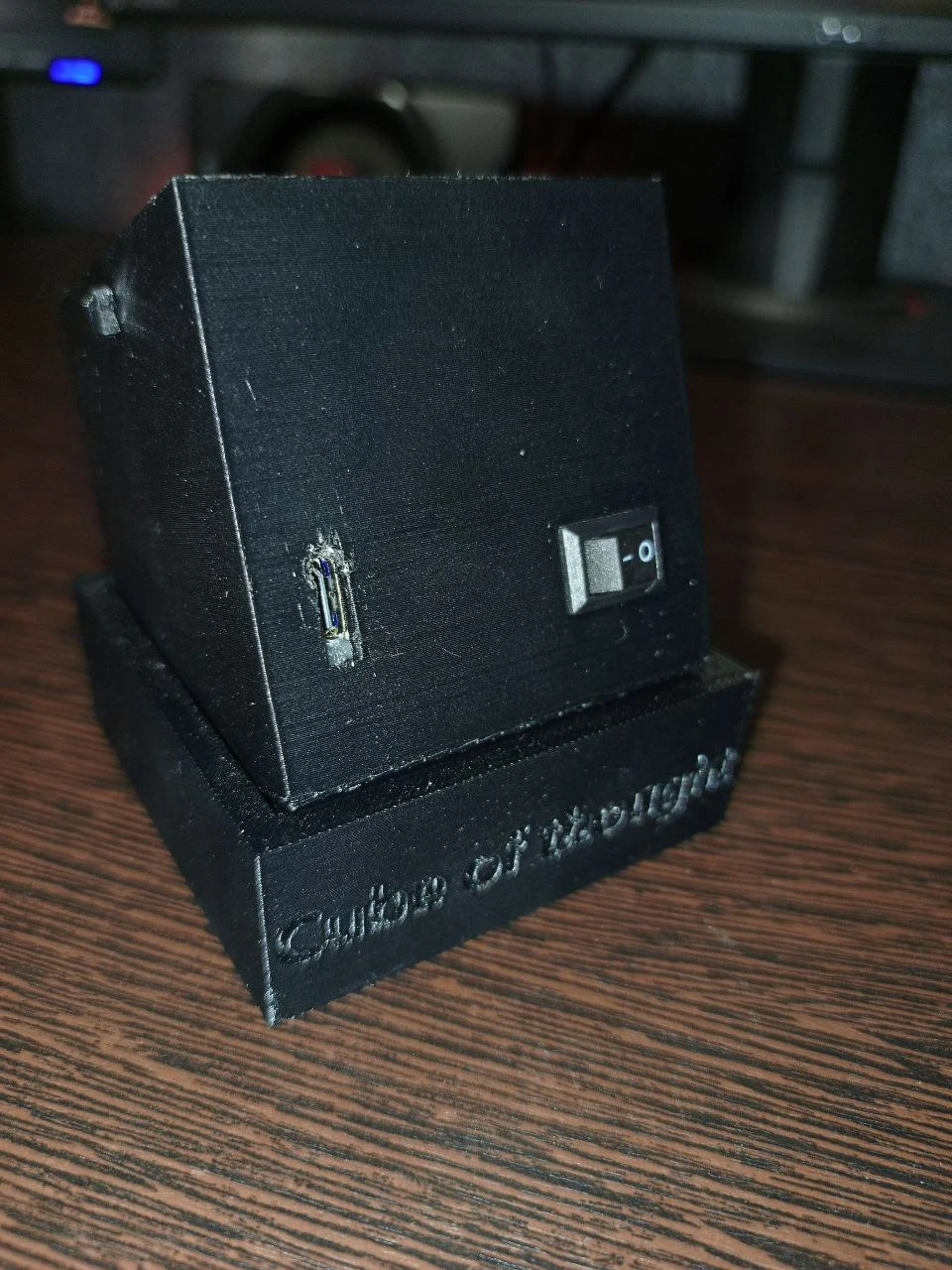 Case back (I slightly missed the size for the connector, but I fixed it in the model after, though it's better to double-check before printing).