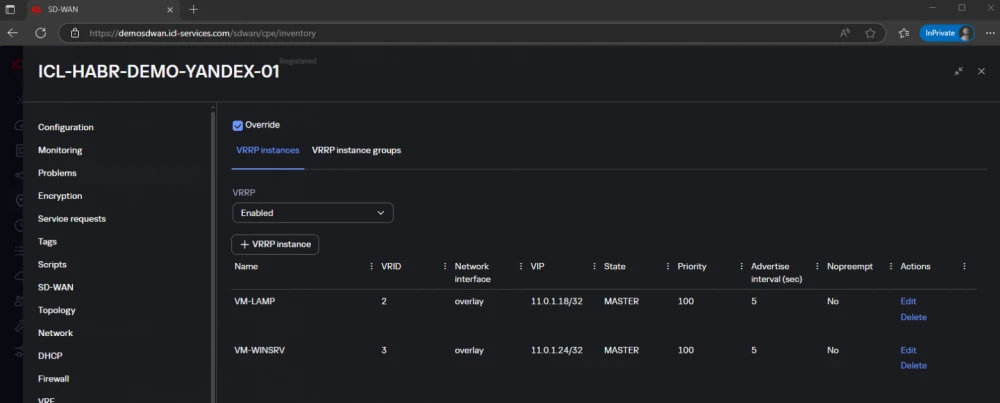   
Routing in SD-WAN with identical IP ranges in different segments  
