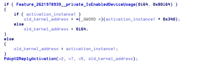 Updated PdcpV2Activation snippet