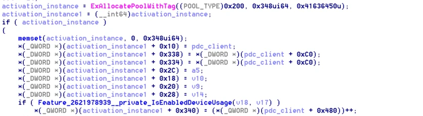 Updated PdcpCreateActivationInstance snippet