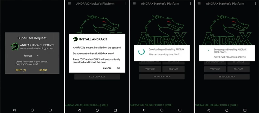 Installing AndraX build 4 (image source)