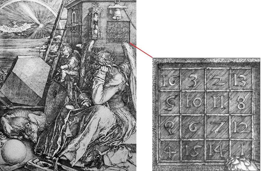 Fragment of A. Dürer's engraving