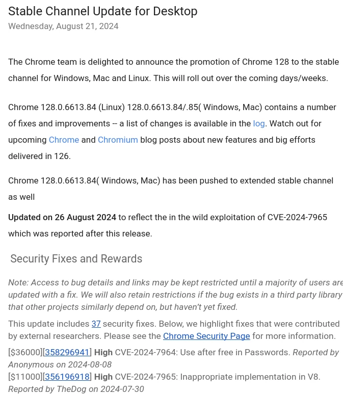 Analysis of vulnerability CVE-2024-7965 in software