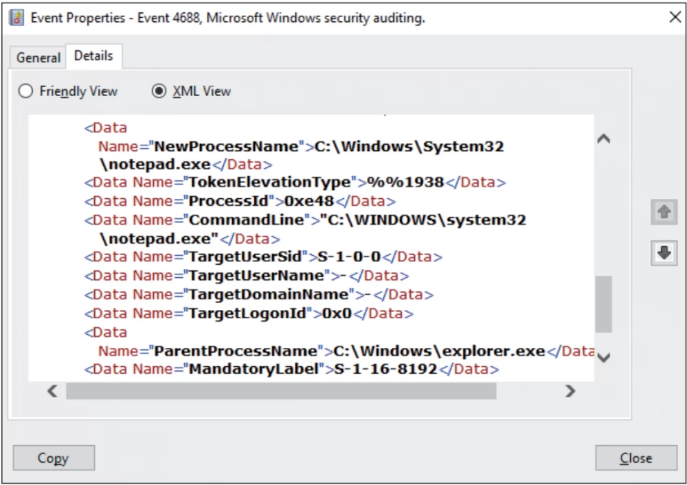 Command line analysis to identify malicious actions