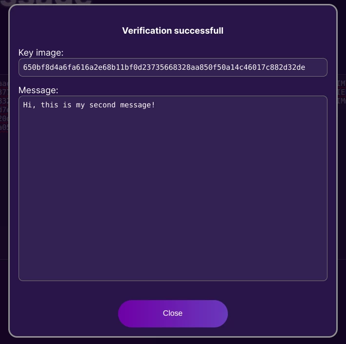 The signature is correct and the key image is the same