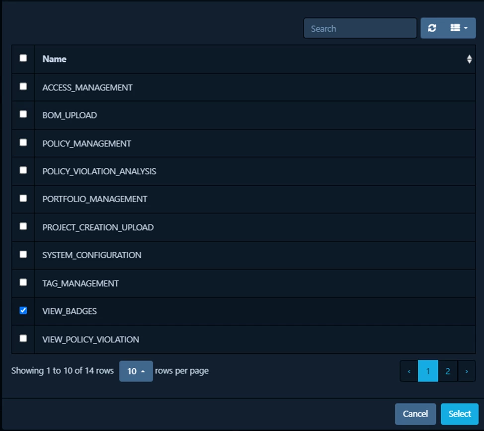 Assigning the VIEW_BADGES permission