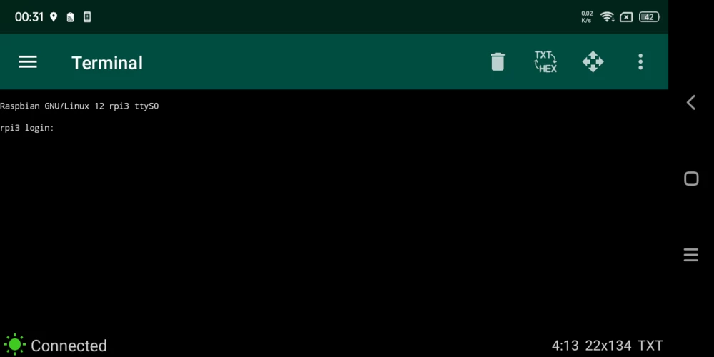 Successful connection to the