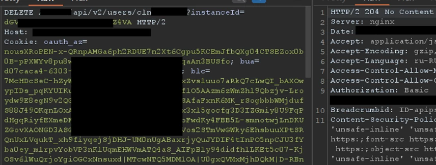Incorrect API development and loss of user data
