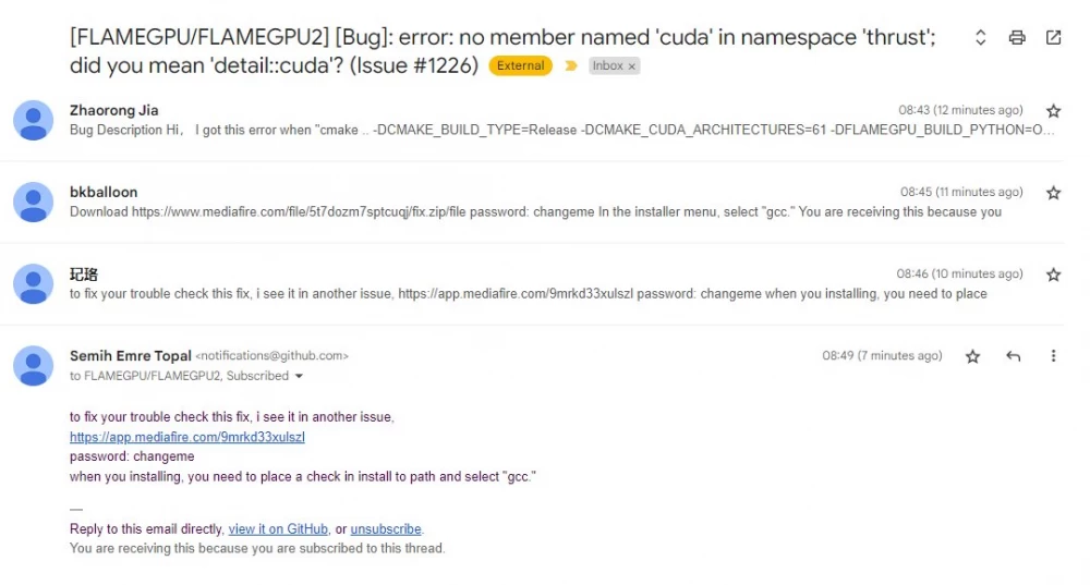 Example of an email notification with a malicious link. Source: socket.dev